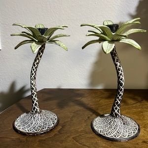 Palm Tree candlestick holders
